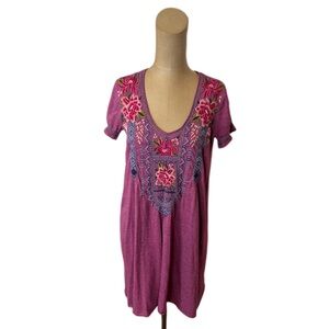 Johnny Was Floral Embroidered Tunic Dress Size XS
